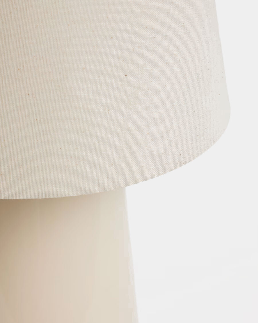 Lámpara de mesa Odra de cerámica crudo acabado brillante crudo acabado brillante