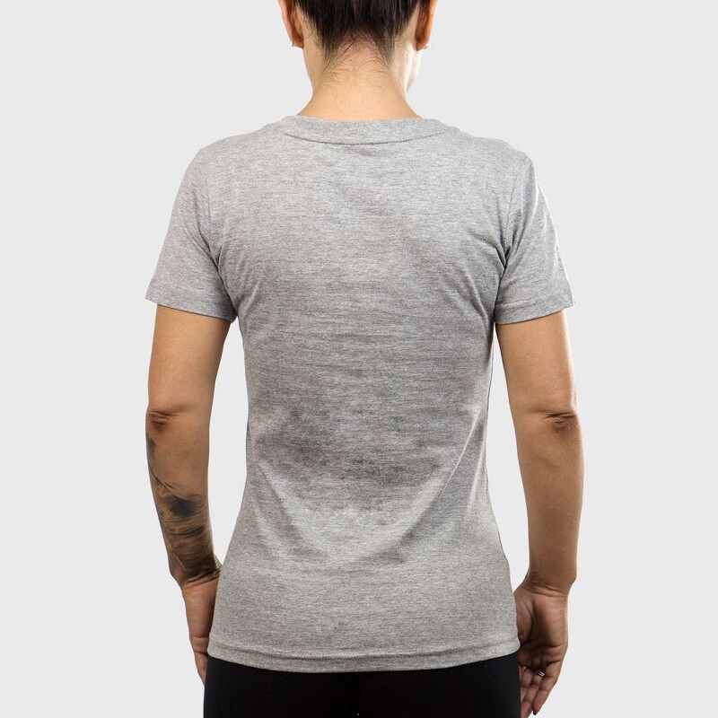 Diadora Dama Sport T-shirt Ladies V Neck-grey Gris