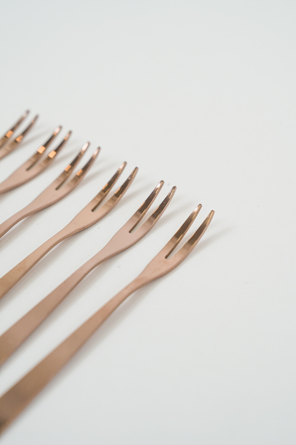 Tenedor Para Fruta Asher, Set 6 Un. Rose Gold Color Unico