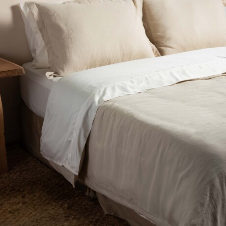 FUNDA NÓRDICA QUEEN LINO-Y-ALGODON NATURAL-BEIGE LINEN COTTON ARENA