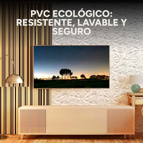 Revestimiento de Pared Panel 3D PVC 50x50Cm Mármol Claro X12 Formas Mármol Claro