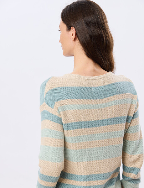 BUZO RAYADO TEJIDO Beige