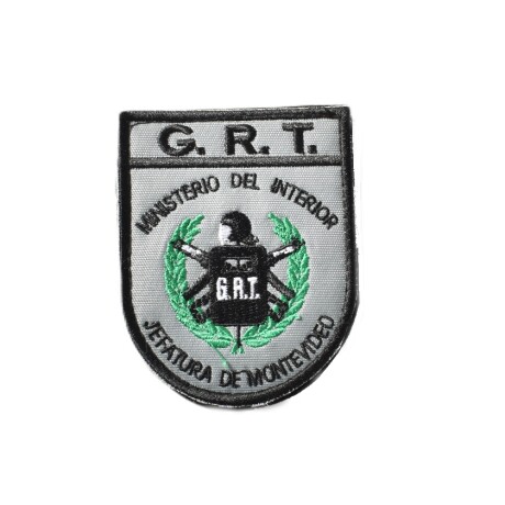 Parche bordado GRT - Jefatura de Montevideo Gris