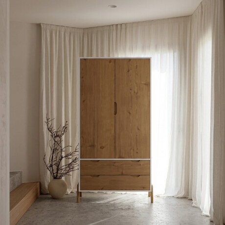 Ropero 2 puertas Linea Veneza Blanco/Miel