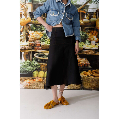 Pre Venta Falda Pomela Negro