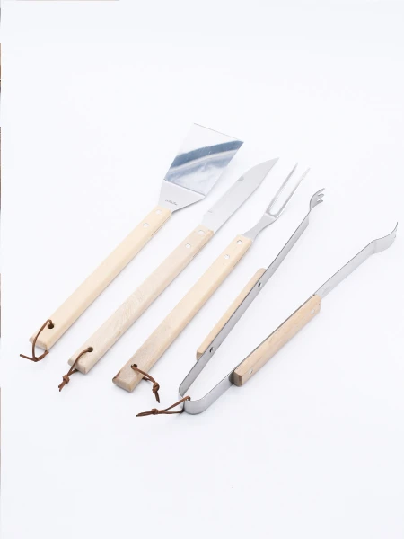 SET ASADOR PACK X 4 MARRON