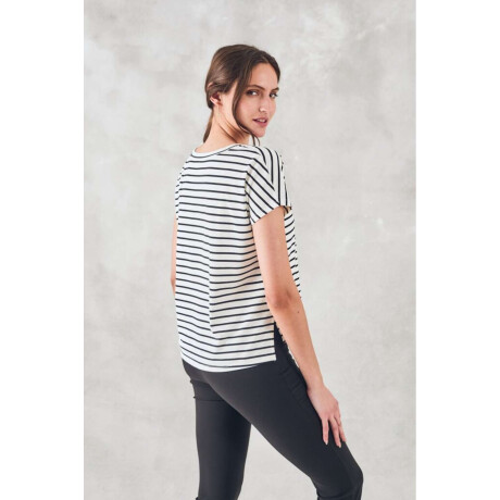 Remera Rayada Negro