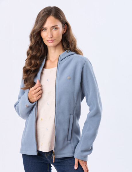 CAMPERA POLAR CON CAPUCHA Lila