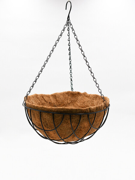 MACETA COLGANTE FIBRA DE COCO MARRON