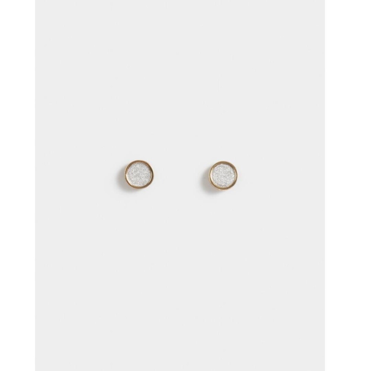 Aros Con Glitter - Dorado 