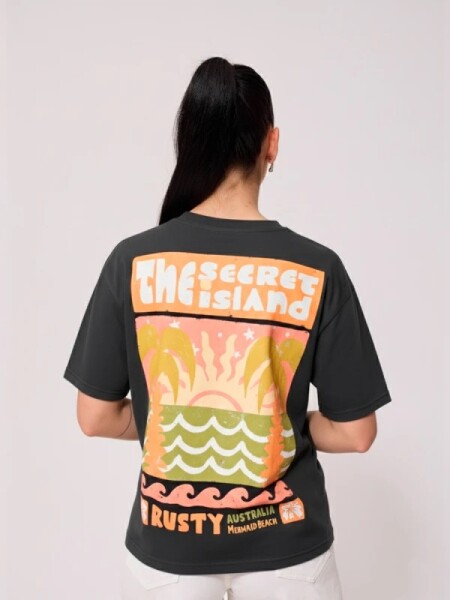 T-SHIRT RUSTY TAKILA GRIS TOPO