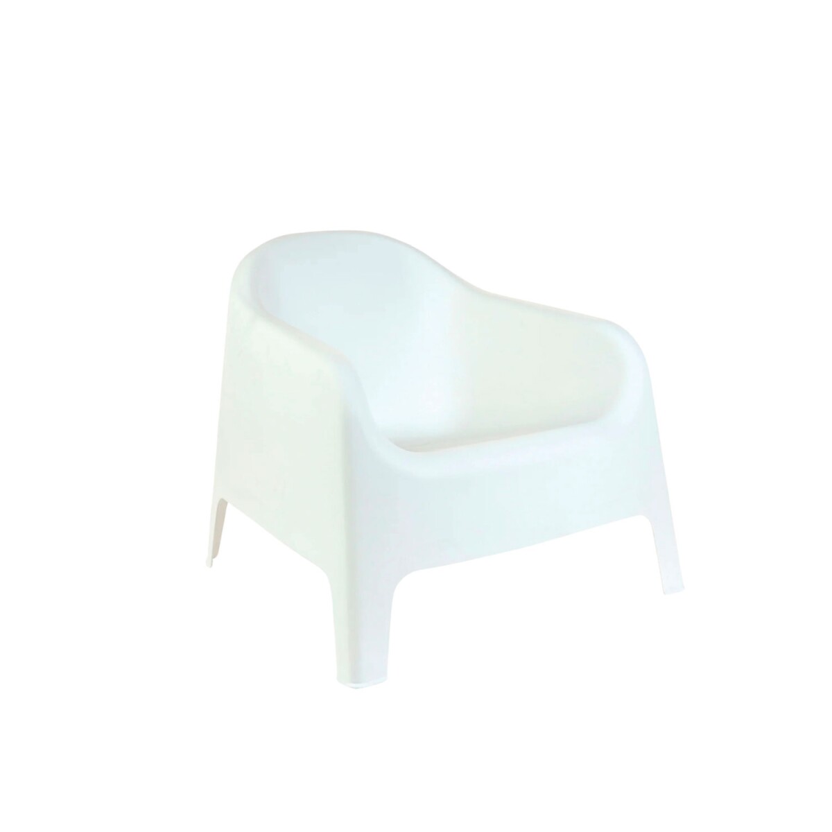 Silla Plastico Skarpo Jardin Liso - Blanco 