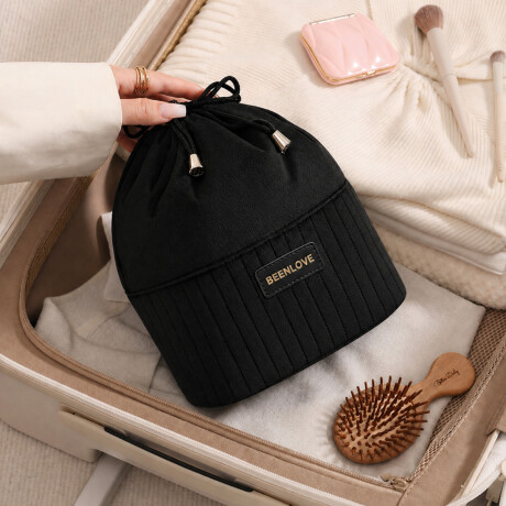 Neceser rigido con cierre ajustable Velvet BLove Negro