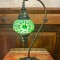 Lámpara vitraux de mesa cuello de cisne verde TM12 Modelo 3