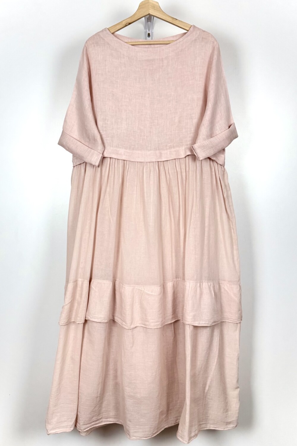 VESTIDO LINO/ALGODON OLMO ROSA