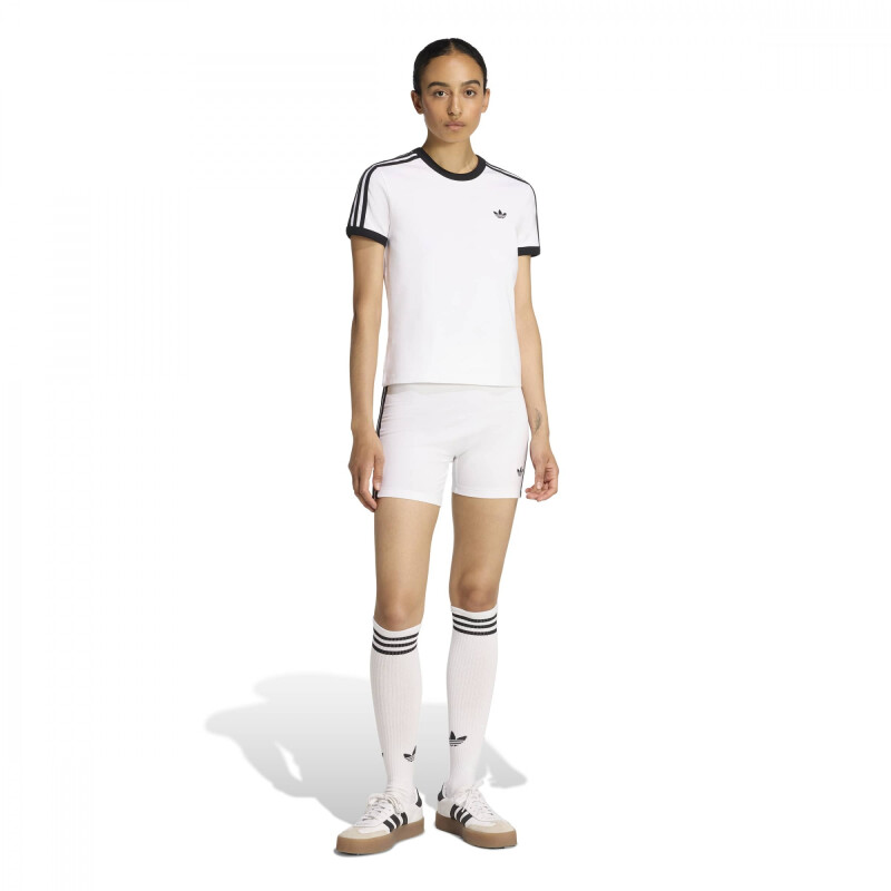 REMERA ADIDAS 3S TEE SLIM Mujer KD3683 Blanco-negro