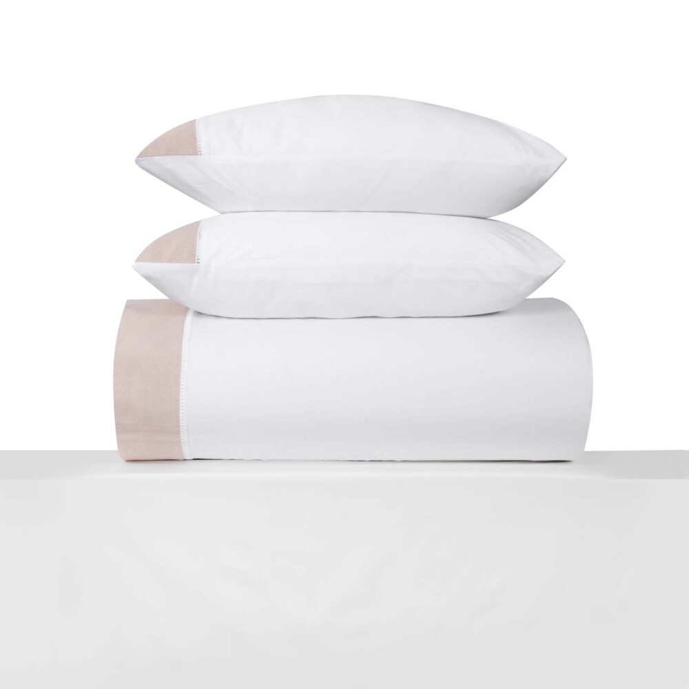 JUEGO DE SABANAS 180 HILOS QUEEN ALGODON NATURAL-BEIGE GUARDA DE LINO BEIGE