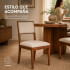 Silla De Comedor ComboHome Lola Madera Maciza Ratan Natural Blanco 1