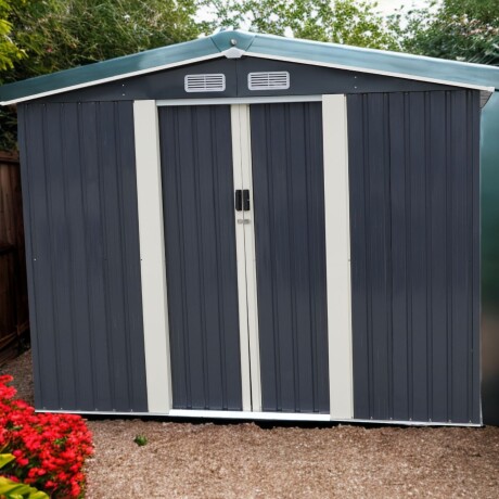 Caseta Galpon Jardin Lumax cumbria Gris Oscuro 204x270x206 Caseta Galpon Jardin Lumax cumbria Gris Oscuro 204x270x206