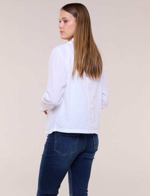 Blazer Lino Broderie BLANCO