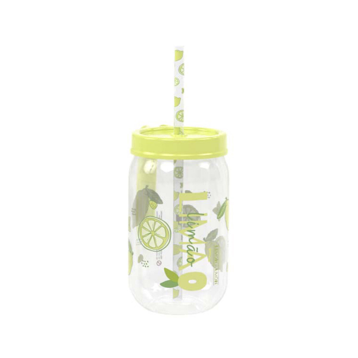 Taza con Tapa y Sorbito Frutas 580 ml - Limones 