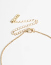 Bijouterie Set Strass Set De Aros Pasante Y Collar Con Cubic - Dorado