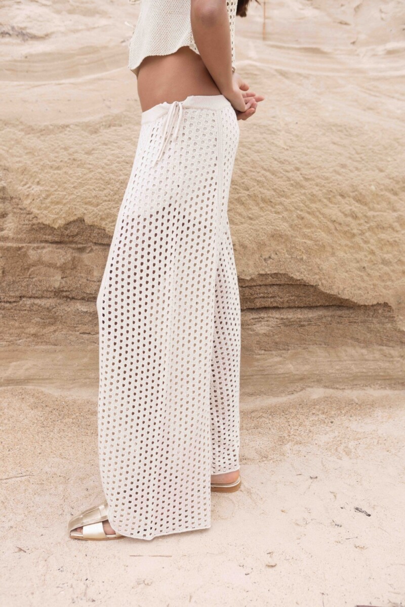PANTALÓN WIDE HOLE Crudo