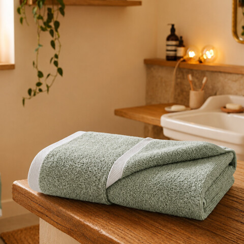 Toalla Baño Uni Felpa Dohler 100% Algodón 70 x 140 cm VERDE