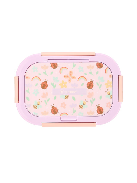 Pickbox Con Cubiertos Kids Purple Flower