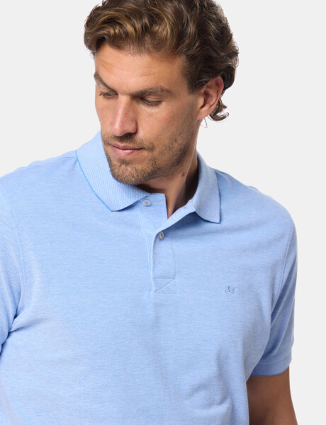 REMERA POLO LISA PIQUÉ Celeste
