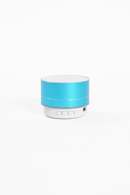 Parlante circular bluetooth portatil celeste