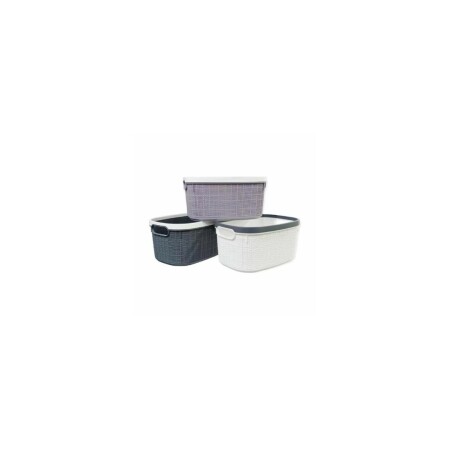 CESTO CANASTO ORGANIZADOR SIMIL RATTAN 29,8X20,4X13,8CM CESTO CANASTO ORGANIZADOR SIMIL RATTAN 29,8X20,4X13,8CM