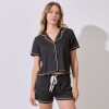 Set Pijama Camisa & Short NEGRO