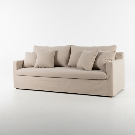 Sofá Summer con Funda - Tela Rústica - 3 cuerpos TD5263-1636 (Capuccino)