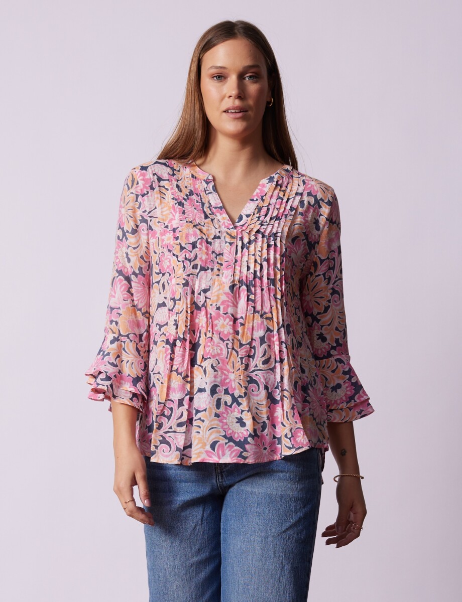 Blusa Flores - Rosa/multi 