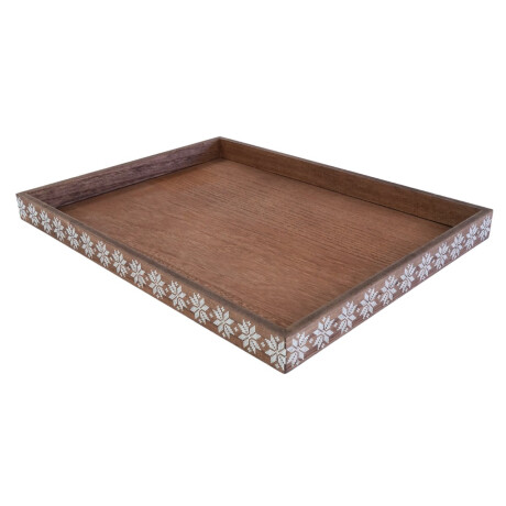 Bandeja de madera rectangular con diseño Bandeja de madera rectangular con diseño