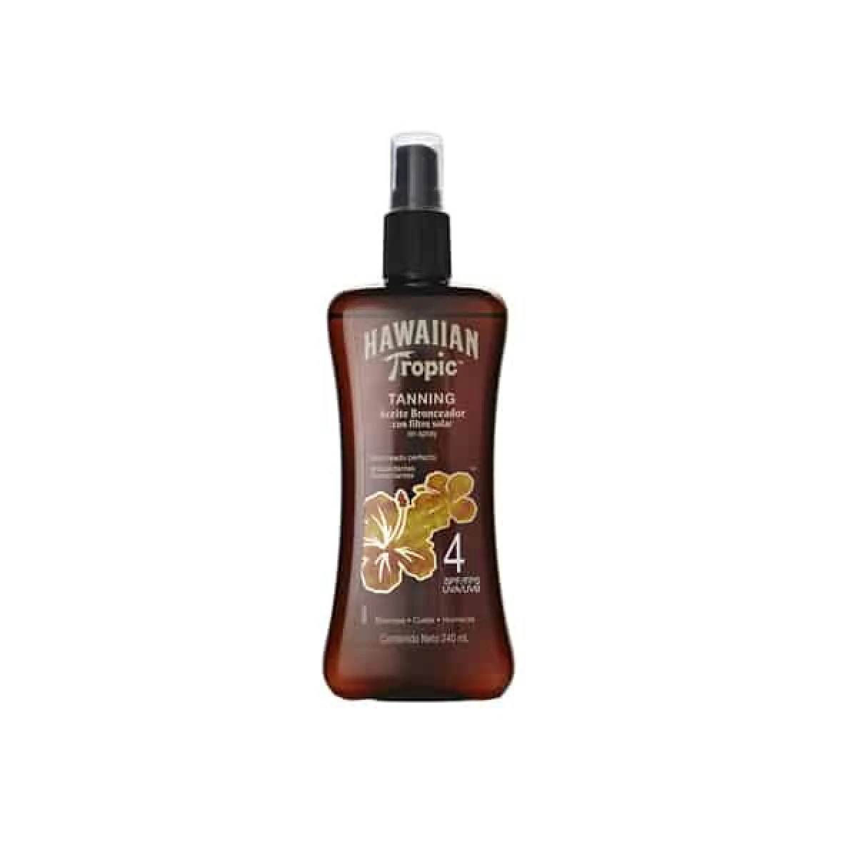 Protector Solar Hawaiian Tropic en Spray Aceite de Coco FPS4 240ml 