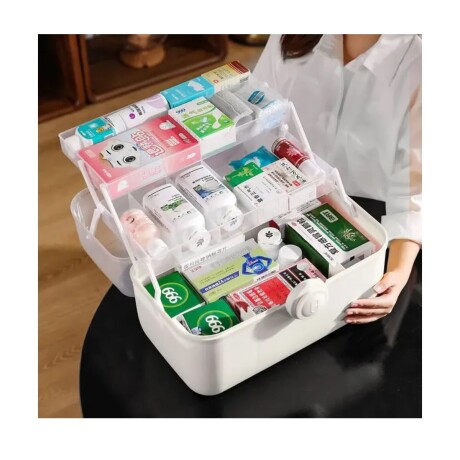 CONTENEDOR BUCKET ORGANIZADOR DE MEDICAMENTOS 3 DIVISIONES\n 34*15*21.5CM 001