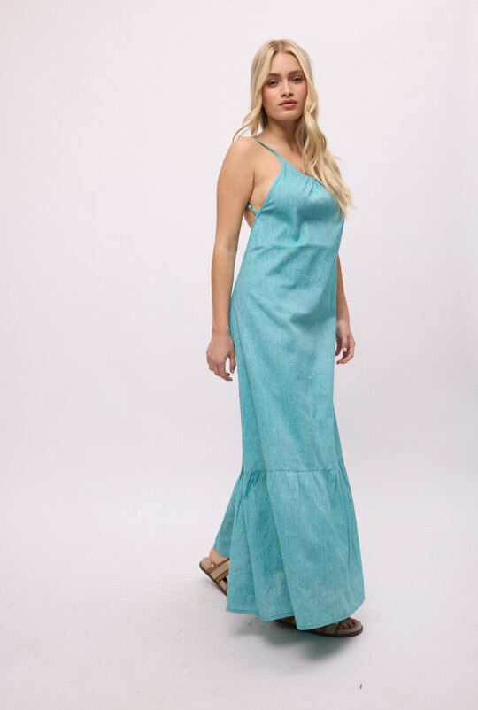 Vestido Croma Petroleo
