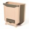Cesto Basura Colgante Residuos Cocina Plegable Papelera Beige
