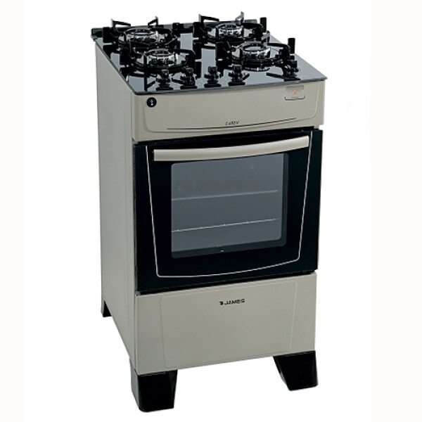 COCINA JAMES C 690 V - TITANIUM -4 H Mesada Vidrio Sin color