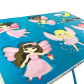 Escritorio Infantil Con Silla Plegable Azul