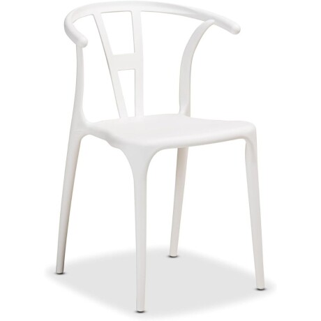 Silla Wishbone de jardin Blanco