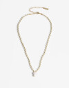 Collares Cortos Perla Collar Para Niñas Con Dije De Hongo - Combinacion Multicolor
