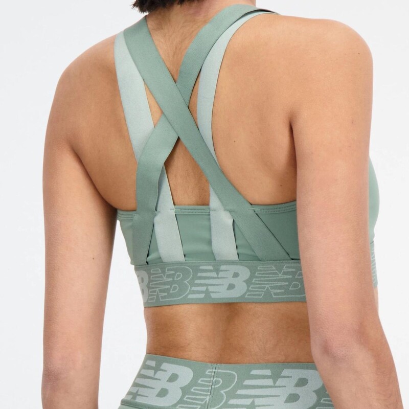 Top New Balance Relentless Crop Verde