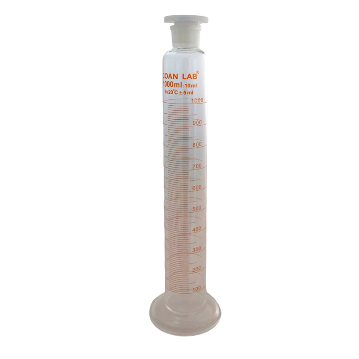 Probeta base redonda c/tapa plástica - 250 mL 