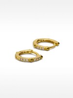 Aros Con Circonitas - Plata De Ley 925 dorado