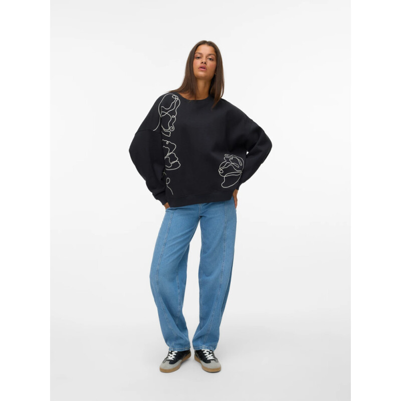 VMIVALO LS OVERSIZE SWEATSHIRT JRS GA BLACK