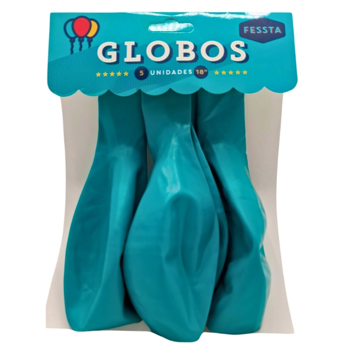 Globos X5 Tamaño R18 - Verde Agua Liso 