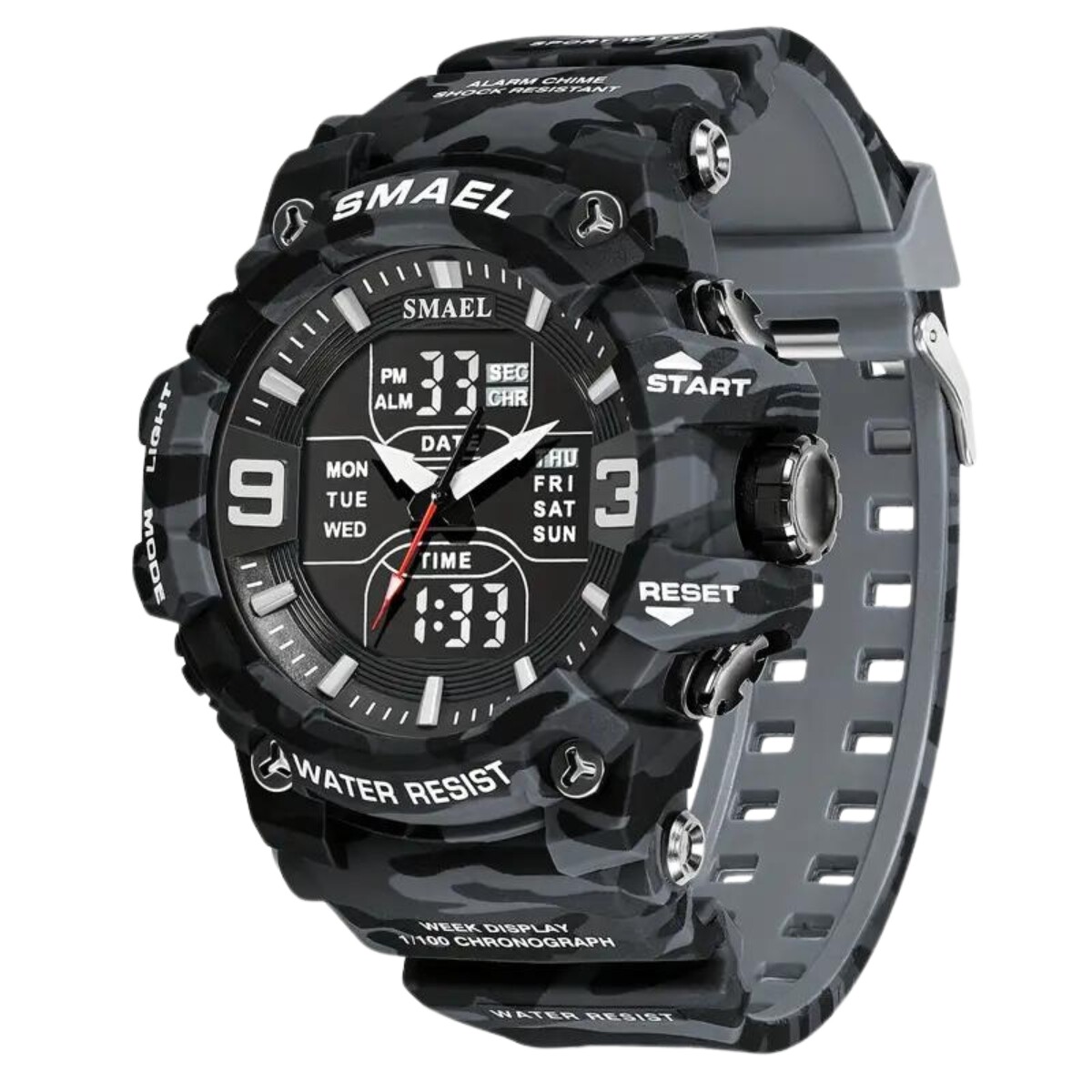 Reloj táctico multifuncional SL8049 SMAEL - Negro 
